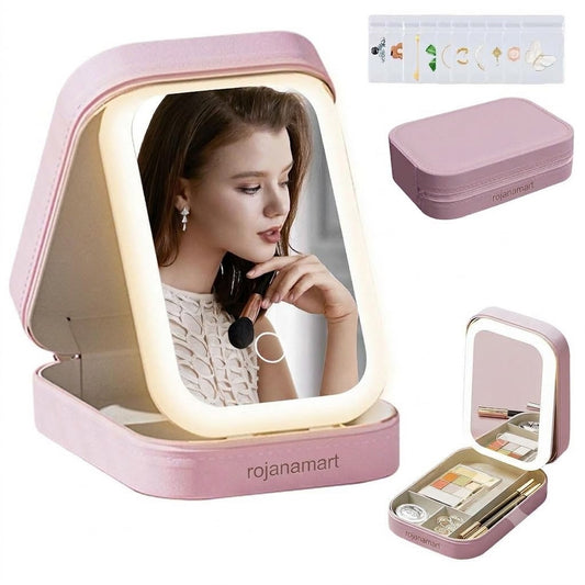 compact Makeup Vanity Box With LED Mirror